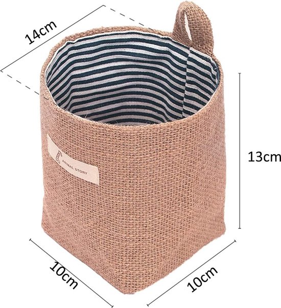 4 stuks Katoenen Linnen Opbergzakken, Hangende Kleine Opbergmanden, Opvouwbare Hangende Opbergmand, Waterdichte Muur Organiser Hangend met S-Handvat en J-Haak, voor kleine Spullen 4 stuks Katoenen Linnen Opbergzakken, Hangende Kleine Opbergmanden, Opvouwbare Hangende Opbergmand, Waterdichte Muur Organiser Hangend met S-Handvat en J-Haak, voor kleine Spullen