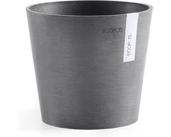 Ecopots Amsterdam 17 - Grey - Ø17 x H14,7 cm - Ronde grijze bloempot