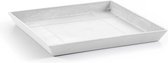 Ecopots Saucer Square - Pure White - 35,5 x H3,5 cm - Vierkante witte onderschotel