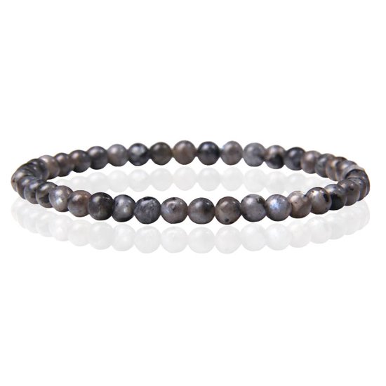 Foto: Memphis natuursteen armband 4mm labradorite