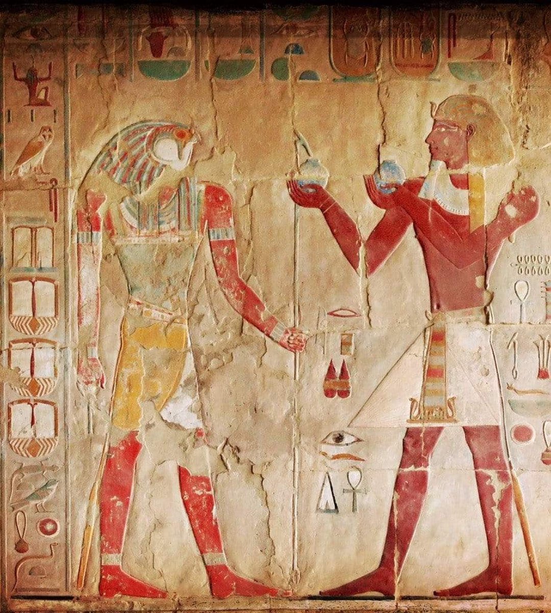Fotobehang - Egypt Painting 225x250cm - Vliesbehang