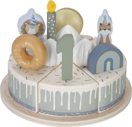 Little Dutch Verjaardagstaart Blauw FSC van Little Dutch — afbeelding 3
