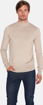 Mario Russo - Heren Sweaters Turtle Neck Trui Plaza Taupe - Beige - Maat XXL