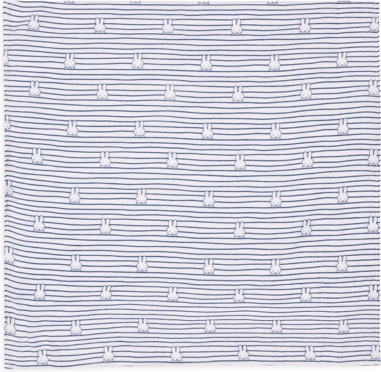 Jollein x Nijntje Hydrofiele Doek Small - 70x70cm - Miffy Stripe - Navy - 3 Stuks van Jollein — afbeelding 2