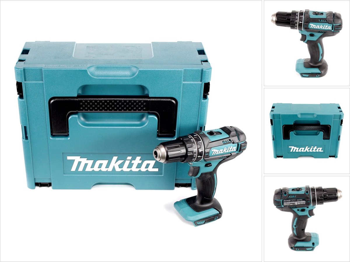 Makita DHP 482 ZJ accu klopboormachine 18V 62Nm in Makpac zonder accu / lader