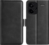 Xiaomi Redmi Note 13 Pro Plus Hoesje - MobyDefend Luxe Wallet Book Case (Sluiting Zijkant) - Zwart - GSM Hoesje - Telefoonhoesje Geschikt Voor -