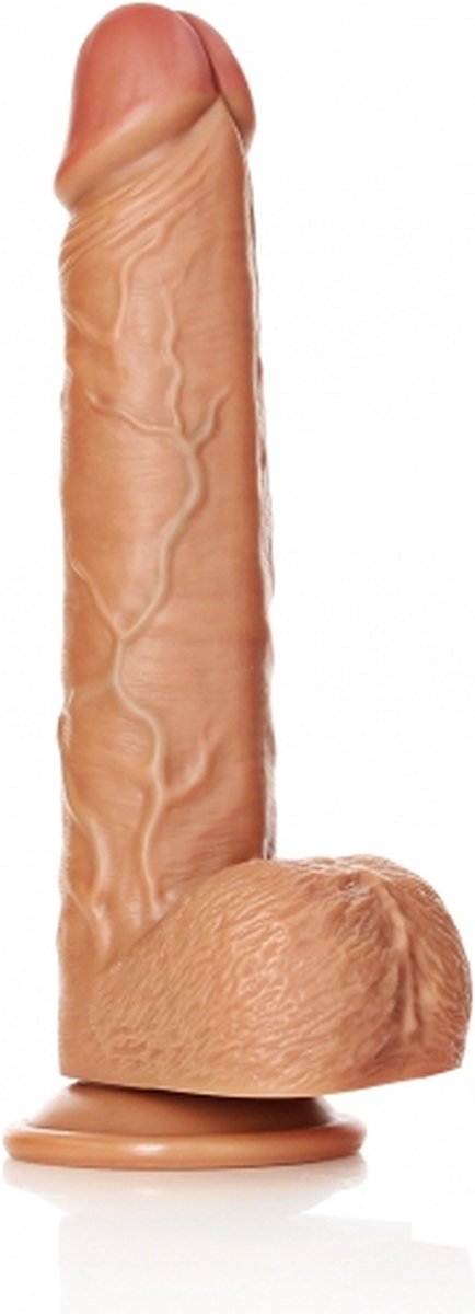 Goedkoopste Straight Realistic Dildo with Balls and Suction Cup - 11 / 28 cm