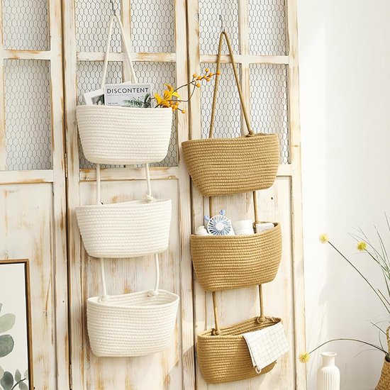 Over de deur hangende wandorganizer - Ruimtebesparende Hangende Opbergzak Met 3 Vakken