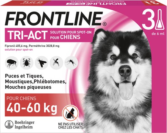 Frontline Frontline Tri-Act Xl - Apotheek - 6 ml 3 pip 40- 60 Kg Xl
