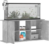 vidaXL - Aquariumstandaard - 121x41x58 - cm - bewerkt - hout - betongrijs
