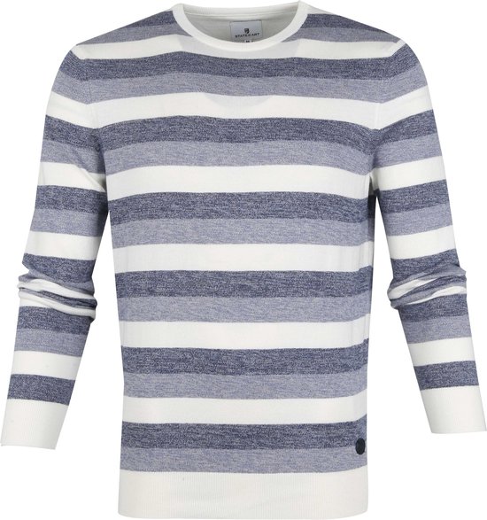 State of Art - Sweater Stripes Blauw - Taille 3XL - Coupe moderne