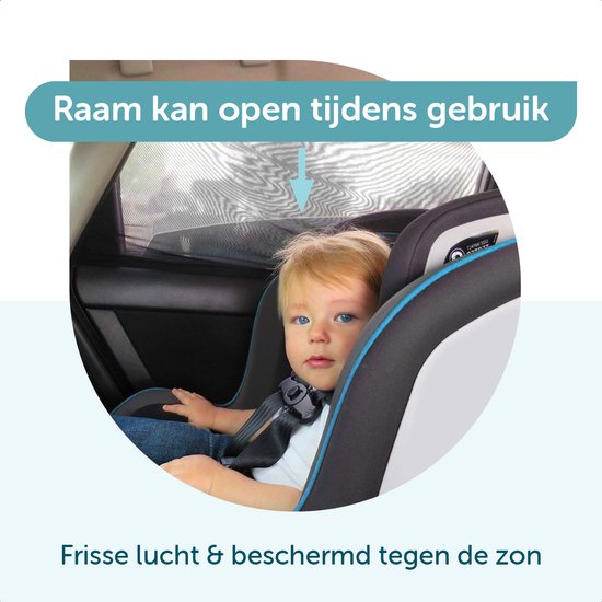 ForDig Zonnescherm Auto (2 stuks) - Zonwering UV Protectie voor Auto Zijruit – Zonwering Auto – Zonder zuignappen – Over Deur – 112 x 51 CM