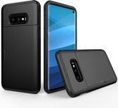 Samsung Galaxy S10e Hoesje - Mobigear - Card Serie - Hard Kunststof Backcover - Zwart - Hoesje Geschikt Voor Samsung Galaxy S10e