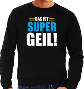 Apres ski trui Das ist supergeil zwart  heren - Wintersport sweater - Foute apres ski outfit/ kleding/ verkleedkleding L