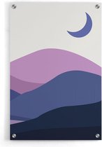 Walljar - Purple Desert III - Muurdecoratie - Plexiglas schilderij