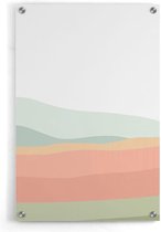 Walljar - Pastel Landscape I - Muurdecoratie - Plexiglas schilderij