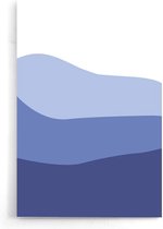 Walljar - Purple Waves I - Muurdecoratie - Poster