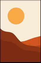 Walljar - Boho Desert I - Muurdecoratie - Poster met lijst