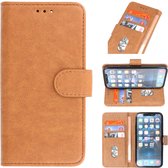 Wicked Narwal | bookstyle / book case/ wallet case Wallet Cases Hoesje voor iPhone 13 Bruin