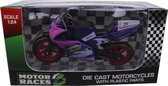 Johntoy Motor Super Bike 3 Junior 1:24 Die-cast Paars/rood