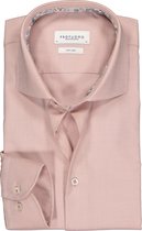 Profuomo slim fit overhemd - Oxford - zalm oranje (contrast) - Strijkvrij - Boordmaat: 40