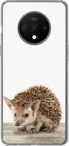 Geschikt voor OnePlus 7T hoesje - Egel - Dieren - Kinderen - Jongens - Meisjes - Siliconen Telefoonhoesje