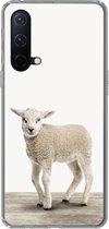 Geschikt voor OnePlus Nord CE 5G hoesje - Lammetje - Schaap - Dieren - Kinderen - Meisjes - Jongens - Siliconen Telefoonhoesje