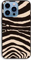 CaseCompany® - iPhone 13 Pro Max hoesje - Arizona Zebra - 100% Biologisch Afbreekbaar - Duurzaam - Biodegradable Soft Case - Milieuvriendelijke Print op Achterkant - Zwarte Zijkanten - Besche