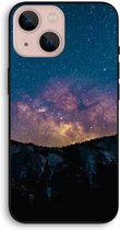 Case Company® - iPhone 13 mini hoesje - Travel to space - 100% Biologisch Afbreekbaar - Duurzaam - Biodegradable Soft Case - Milieuvriendelijke Print op Achterkant - Zwarte Zijkanten - Besche