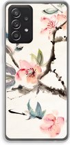 Case Company® - Galaxy A52 hoesje - Japanse bloemen - Soft Case / Cover - Bescherming aan alle Kanten - Zijkanten Transparant - Bescherming Over de Schermrand - Back Cover