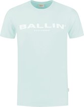 Ballin Amsterdam -  Heren Slim Fit  Original T-shirt  - Blauw - Maat L