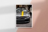 Poster Mercedes C63 AMG  - 100x140cm - Premium Museumkwaliteit - Uit Eigen Studio HYPED.®
