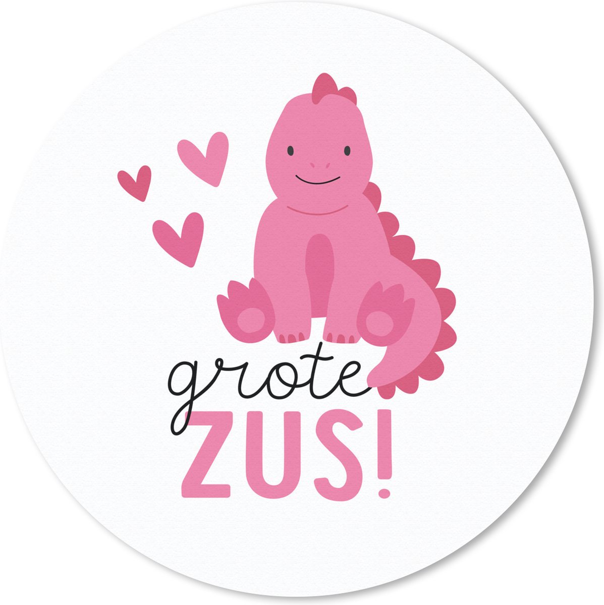 Muismat rond 40x40 cm - Mousepad Quotes - Grote zus - Quotes - Spreuken - Zus - Ronde muismatten