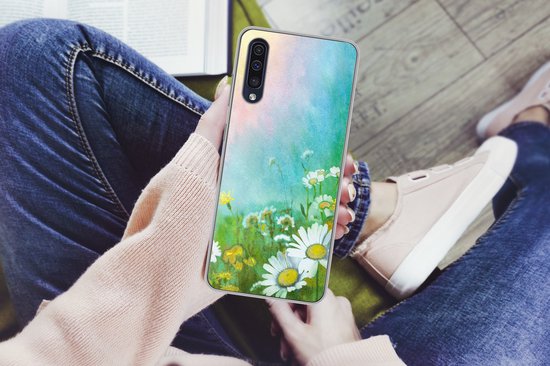 Coque Samsung Galaxy A50 - Marguerite - Soleil - Été - Siliconen - Noël - Cadeaux - Cadeaux chaussures