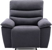 Manuele relaxfauteuil - Donkergrijze stof - L 108 x D 96 x H 100 cm - BLAKE