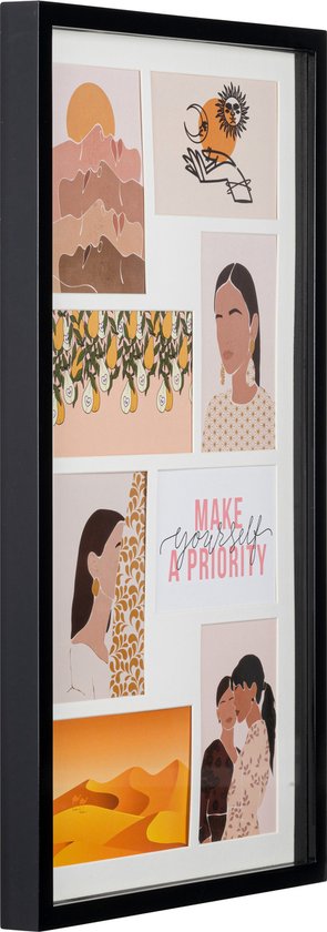 Cadre photo - Henzo - Piano Gallery - Cadre de collage pour 8 photos - Format photo 10x15 cm - Zwart