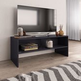 Decoways - Tv-meubel 100x40x40 cm spaanplaat hoogglans grijs