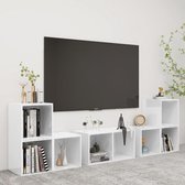 Decoways - 6-delige Tv-meubelset spaanplaat wit