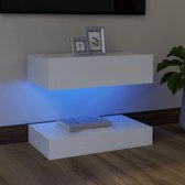 Decoways - Tv-meubel met LED-verlichting 60x35 cm wit