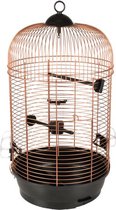 Flamingo parkietenkooi sanna 2 zwart koper - 35cm L x 35cm B x 67cm H