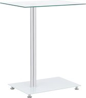 vidaXL Bijzettafel U-vormig 45x30x58 cm gehard glas transparant