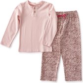 Little Label Pyjama Meisjes - Maat 122-128 - Roze, Bruin - Zachte BIO Katoen