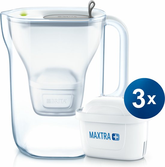 BRITA - Waterfilterkan Style Cool - 2,4L - Grijs - incl. 3 MAXTRA+ Waterfilterpatronen - Voordeelverpakking