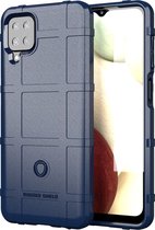 Samsung Galaxy M12 Hoesje - Mobigear - Rugged Shield Serie - TPU Backcover - Blauw - Hoesje Geschikt Voor Samsung Galaxy M12