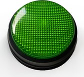 Soundbutton ledlicht, recordable praatknop - groen - sound button / knop met geluid, praatknop led licht / ledlampje - hebbeding, kantoorartikel