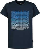 Ballin Amsterdam -  Jongens Slim Fit   T-shirt  - Blauw - Maat 140