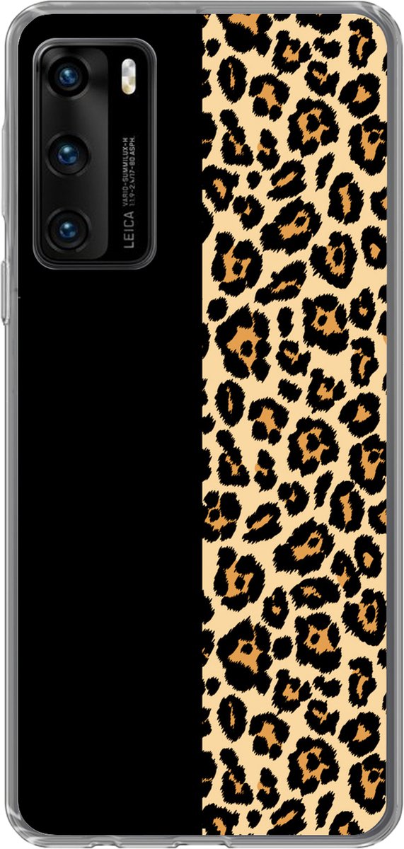 Telefoonhoesje Geschikt voor Huawei P40 hoesje - Panterprint - Design - Dieren - Siliconen Telefoonhoesje Telefoonhoesje