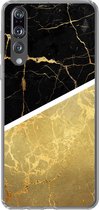 Coque Huawei P20 Pro - Marbre - Zwart - Or - Coque de téléphone en Siliconen