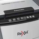 Rexel Optimum AutoFeed+100M Fluisterstille Papierversnipperaar met Anti-Vastloop Technologie voor Thuiswerkplek - P-5 Microsnippers - tot 100 Vellen - Vernietigt Documenten, Nietjes, Papercli