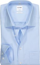 OLYMP Luxor comfort fit overhemd - mouwlengte 7 - lichtblauw - Strijkvrij - Boordmaat: 42